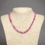 Raspberry Agate Necklace Smooth Round Beads, Diameter 6mm+-, Length 45cm+