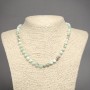 Natural Stone Necklace Larimar Smooth Round Beads, Diameter 6mm+-, Length 45cm+