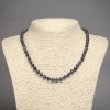 Necklace made of natural Iolite, smooth round beads, diameter 6.5mm+/-, length 45cm+