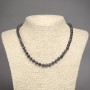 Necklace made of natural Iolite, smooth round beads, diameter 6.5mm+/-, length 45cm+