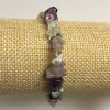 Elastic Bracelet with Fluorite Chips, diameter 7(+/-)mm