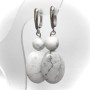 Kaholungh Natural Stone Earrings, 10mm diameter beads, 24×18mm±, length 50mm±