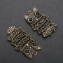 Owl Pendant, "bronze" color, 48x26mm