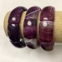 Stretch Bracelet Dark Raspberry Agate Rectangular Stones 20x30mm+