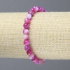 Stretch Bracelet Raspberry Agate Smooth Round Beads, Diameter 6mm+