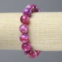 Stretch Bracelet Raspberry Agate Smooth Round Beads, Diameter 12mm+