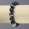 Stretch Bracelet Natural Agate Smooth Round Beads, Diameter 12mm+