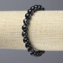 Stretch Bracelet Natural Agate Smooth Round Beads, Diameter 8mm+