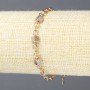 Xuping Bracelet 18K Gold Plated with White Rhinestones, Thickness 4mm +/-, Length 17x21cm +