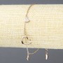 Xuping Bracelet, 18K Gold Plated with White Rhinestones, Thickness 1.5mm +/-, Length 18-20cm +