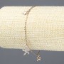 Xuping Bracelet 18K Gold Plated with White Rhinestones, Thickness 1.5mm +/-, Length 18-20cm +