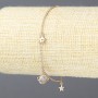 Xuping Bracelet 18K Gold Plated with White Rhinestones, Thickness 1.5mm +/-, Length 18-22cm +