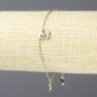 Xuping Bracelet, Lemon Gold Plating with White Rhinestones, Thickness 1.5mm +/-, Length 18-20cm+