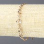 Xuping Bracelet, 18K Gold Plating with White Rhinestones, Thickness 3mm +/-, Length 18-21cm+
