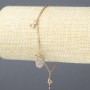 Xuping Bracelet, 18K Gold Plating with White Rhinestones, Thickness 1.5mm +/-, Length 18-21cm+