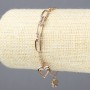 Xuping Bracelet, 18K Gold Plating with White Rhinestones, Max Width 5.2mm +/-, Length 18-22cm+