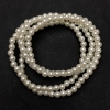 Beads on Fishing Line, White Majorca Acrylic, Diameter 6mm +/-, Length 88cm +/- 160 Beads+