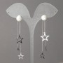 Xuping Rhodium Plated Stud Earrings with Beads and Pendants (Removable) 8mm + -, length 67mm + -, thickness 0.9mm +