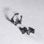 Cafe Xuping Black Rhodium with Black Rhinestones and Black Crystals 5x12mm +