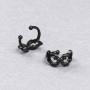 Cafe Xuping Black Rhodium with Black Rhinestones 6x10mm +