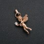 Xuping 18K Gold-Plated Angel Pendant with White Rhinestone 30x15mm +