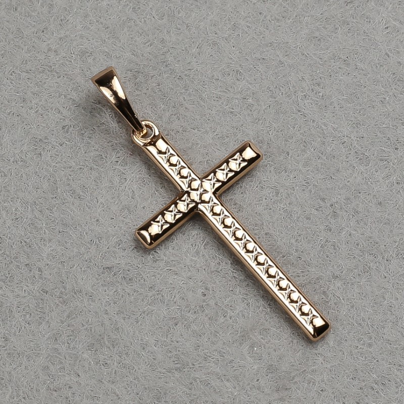 Xuping 18K Gold-Plated Cross Pendant 36x16mm +