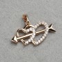 Xuping 18K Gold-Plated Pendant with White Rhinestones 24x20mm +