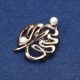 Brooch Xuping 18K Gold Plating with Pearls 34×26 mm +