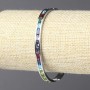 Xuping Rhodium Bracelet with Multicolored Crystals, 5mm thick + -, diameter 63x54 cm +