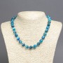 Blue Agate Smooth Round Beads on a Strand, 10mm Diameter +/-, 45cm Length+