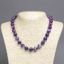 Purple Agate Necklace, 12mm+- Diameter, 45cm+ Length