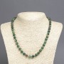 Green Jasper (Synthetic) Faceted Bead Necklace, Diameter 8mm+/-, Length 45cm+
