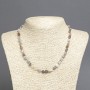 Necklace made of natural Botswana agate, tumbled, diameter 8×6 mm ±, length 45 cm +