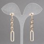Xuping Chain Stud Earrings, 18K Gold Plated, 55x6mm diameter +