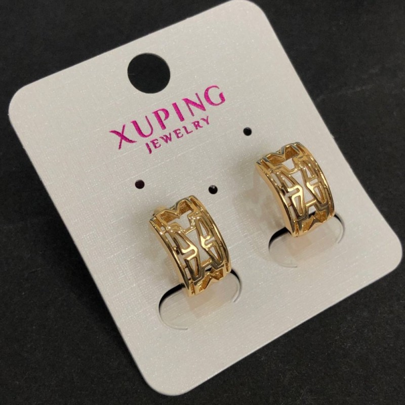 Xuping Earrings, 18K Gold Plated, 15x8mm +