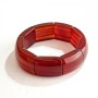 Carnelian Bracelet with Rectangular Stones, on Elastic Band