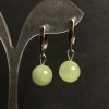 Onyx Earrings, 12mm+- Diameter, 35mm+- Length, Silver-Tone Metal