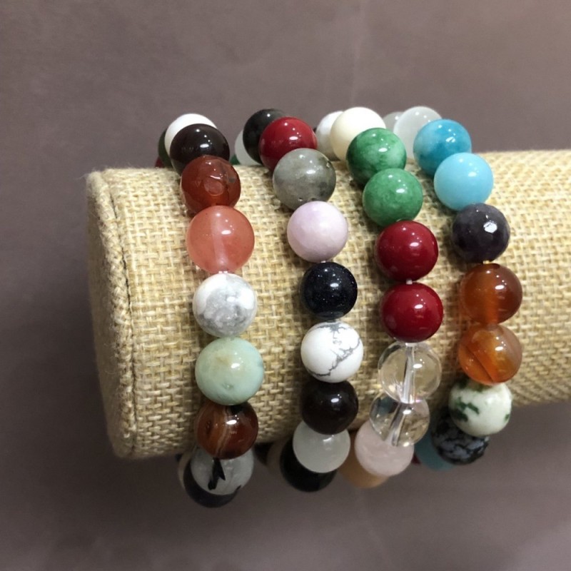 Bracelet on Elastics assorted, diameter 10mm+