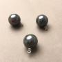 Majorka Bead Pendant Finding, Gray Benzene, 12mm diameter, 1 pc
