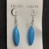 Earrings - dangle with turquoise 10x55mm+