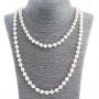 Long Pearl Beads Necklaces (artificial plastic), diameter 8mm, 120 cm +
