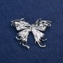 Sale! Silver Butterfly Brooch metal 50x36mm +