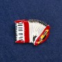 Sale! Brooch Bayan with golden metal and enamel 40x28mm +
