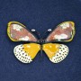 Clearance! Brooch Butterfly Black Metal and Enamel 70x40mm +