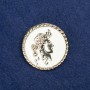 Sale! Cameo Brooch in Golden Metal and Enamel 34mm +