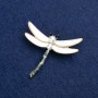 Sale! Brooch Butterfly with Golden Metal, Mother-of-Pearl, Crystals and Beads 42x45mm +