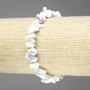 Bracelet on elastic natural howlite chip, 6-8 mm diameter