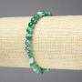 Elastic bracelet with green eye agate beads, smooth 6mm round beads