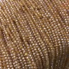 Czech Crystal Beads on Thread Orange-Peach Transparent with Benzene Shine, Faceted Rondelle, Ø 3x2.5 mm + -, Length 36 cm +