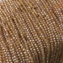 Czech Crystal Beads on Thread Orange-Peach Transparent with Benzene Shine, Faceted Rondelle, Ø 3x2.5 mm + -, Length 36 cm +